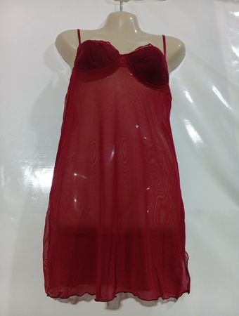Rotes transparentes Babydoll-Nachthemd (Dessous)