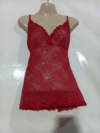 Rotes Spitzen-Babydoll