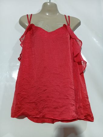 KIABI Red Cold-Shoulder-Trägeroberteil