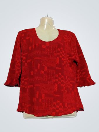 Rote strukturierte Bluse