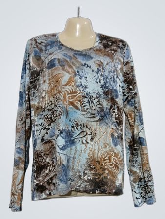 Langärmeliges bedrucktes T-Shirt