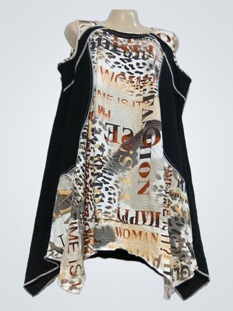 Damen-Tunika-Kleid mit Grafikdruck