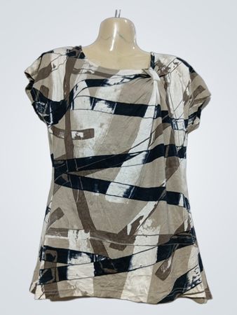 T-Shirt mit abstraktem Druck