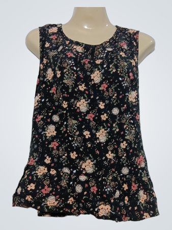 Ärmelloses Oberteil mit Blumenmuster