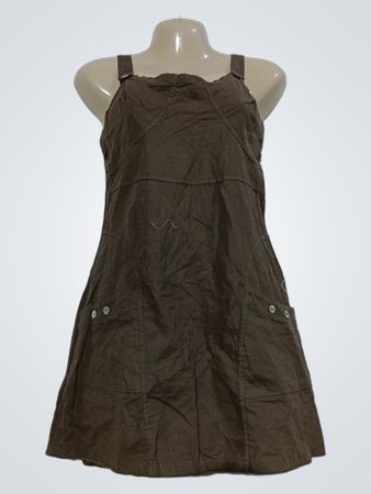 Braunes Pinafore-Kleid