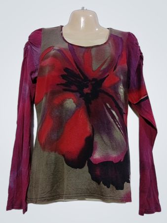 Langarm-T-Shirt mit Blumenmuster