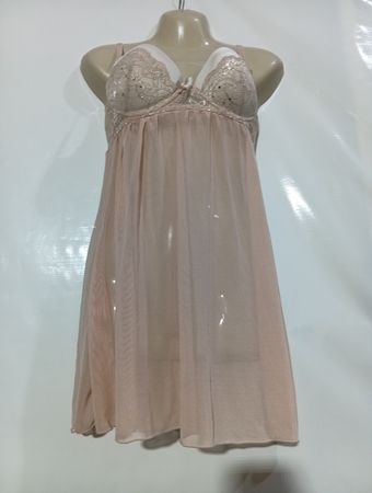 Basic Pink Sheer Nachthemd