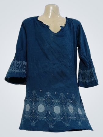 Raga Made in California Frieden Liebe Freiheit blaues Kleid