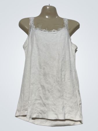 Esmara Weißes Spitzenbesatz-Cami-Top