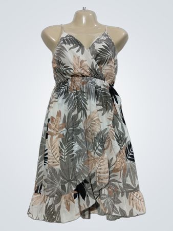 JOLIFLY JustineY Blumenmuster Wickelkleid mit Rüschensaum