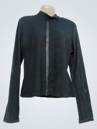 PLANETE INTERDITE Schwarzer Rollkragenpullover Top