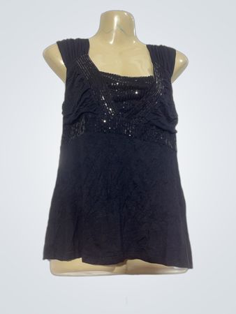 Cache Cache Top decorato con paillettes nere