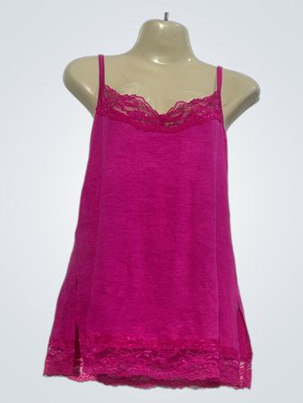 New Fashion Pink Lace Trim Cami
