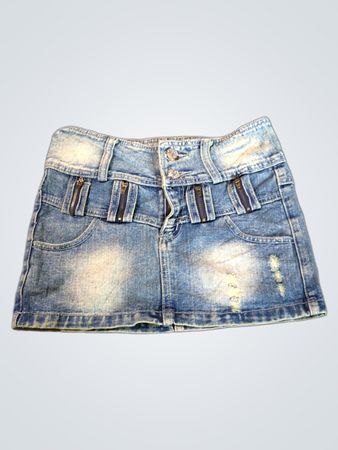 Americana Blues Denim Mini Skirt