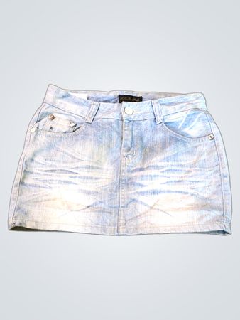 Women's Light Wash Denim Mini Skirt