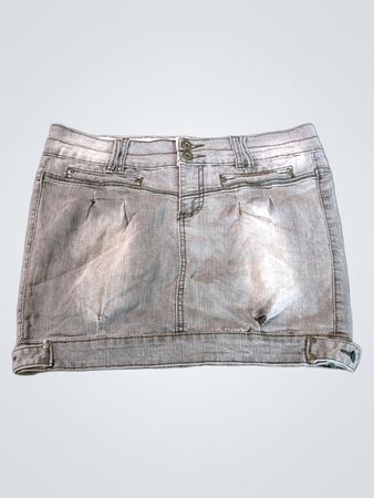 Sublevel Damen grauer Denim-Rock