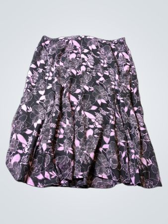 Sag Harbor Floral Print Midi Skirt