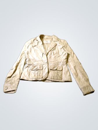 selections A&S Beige Kunstlederjacke