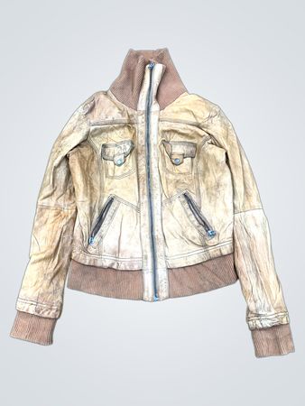 Giacca bomber in pelle da donna Bershka