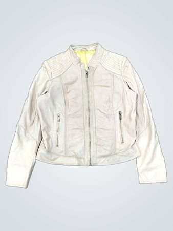 Beige Leather Jacket