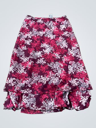 White Stag Damen Blumenmuster Gestufter Midi-Rock