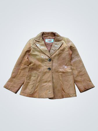 Casual Corner Leather Blazer