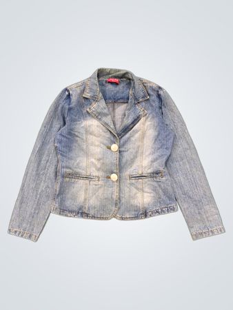 Long Faku Jeans Denim Jacke