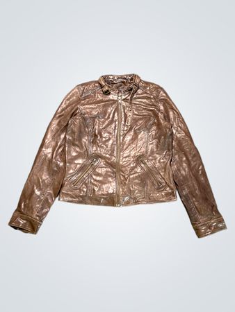 Veste en cuir biker Naf Naf