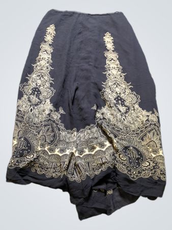 Spirit von Coldwater Creek Schwarzes Paisley-Muster Maxi-Rock
