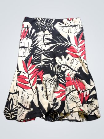 Festa Damen Midi-Rock mit tropischem Print