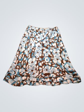 Jessica Damen Floral Print Ruffle Rock Größe 10