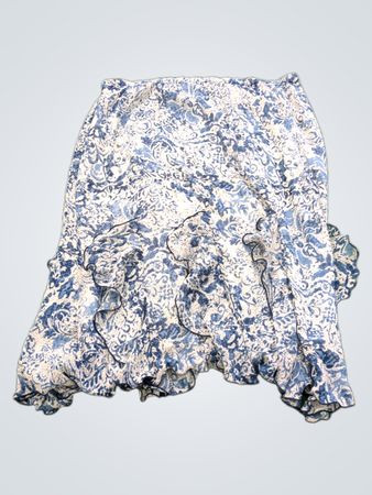 NICOLA Damen Blaue Blumenmuster Rüschenshorts
