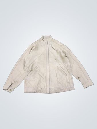 Giacca di pelle color terra