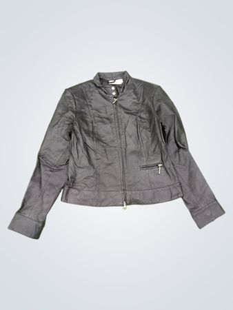 Giacca in pelle nera Newport News Easy Style