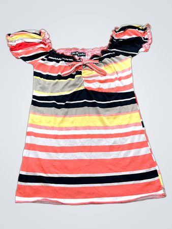 In-Stylefashion Gestreiftes Off-Shoulder Kleid