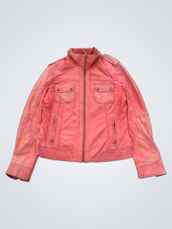 JILANI COLLECTION Pink Leather Jacket