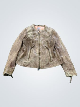 Jaqueta de couro marrom Comma casual identity