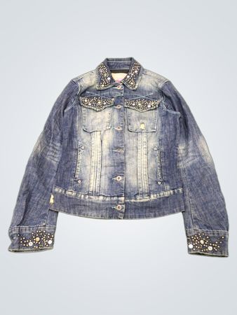 HAMMOCK Damen Jeansjacke mit Strasssteinen