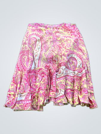 s.Oliver Paisley Print Ruffle Midi Rock