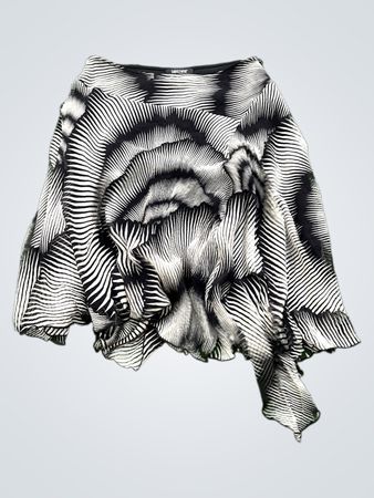 Karen Kane Lifestyle Petites Schwarzer Rock mit abstraktem Druck