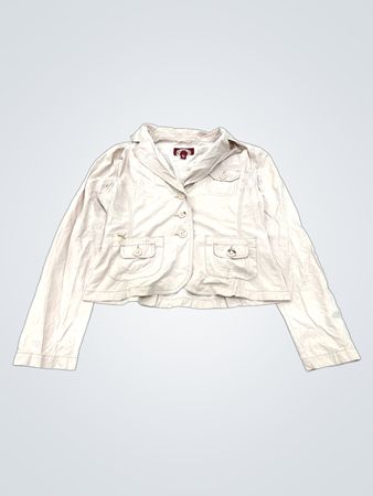 SUBTLE LEVEL Blazer Cropped Rosa Chiaro da Donna con Ricami