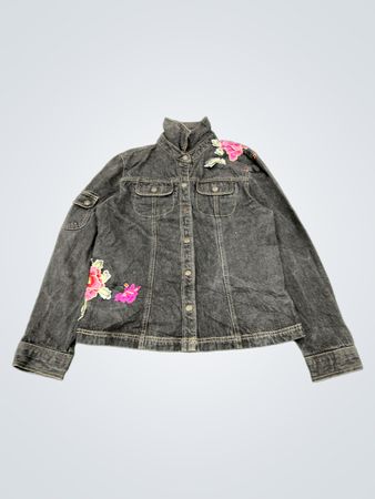 Express Bleu Embroidered Denim Jacket