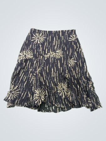 Alfani Petite schwarzer Rock mit goldenem Muster