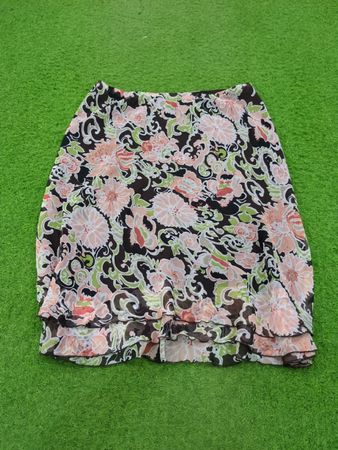 CATO Floral Ruffle Skirt