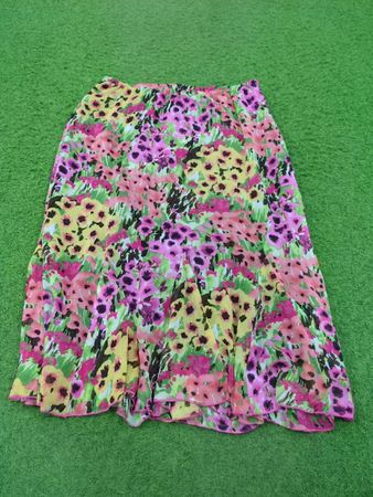 Notations Petite Damen Floral Print Midi-Rock