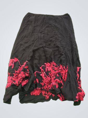 Dressbarn Schwarzer Floral Midi-Rock