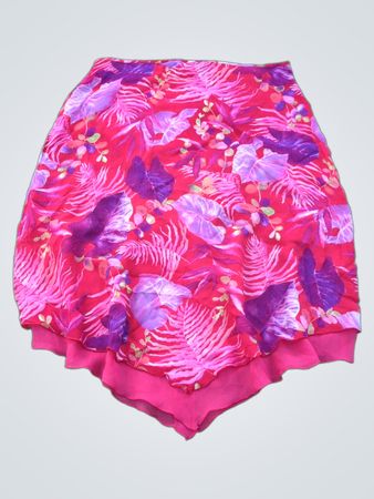 TeX Pink Floral Print Midi Rock