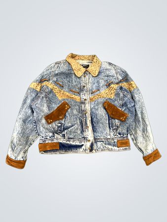 Winlit Denim Jacket with Suede Accents