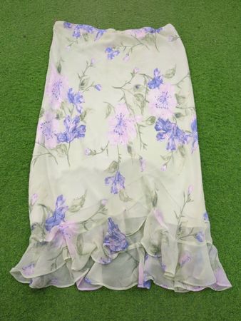 Women's Floral Print Ruffle Hem Skirt
