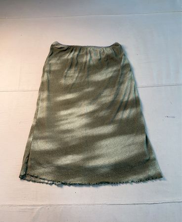 X-Mai Grüner Tie-Dye Midi-Rock